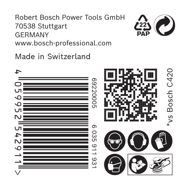 Шліфувальний папір BOSCH EXPERT C470, 125 мм, G 80, 50 шт., фото , изображение 4 | SNABZHENIE.com.ua