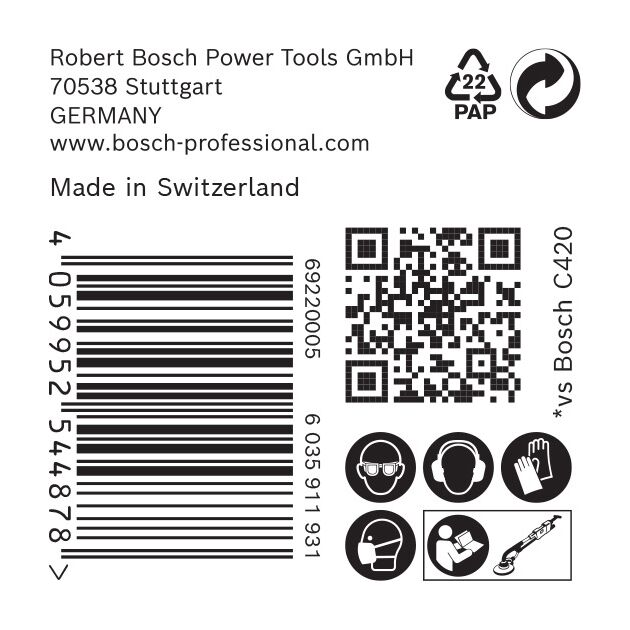 Шліфувальний папір BOSCH C470 225 мм G 100, 19 отворів, 25 шт., фото , изображение 4 | SNABZHENIE.com.ua