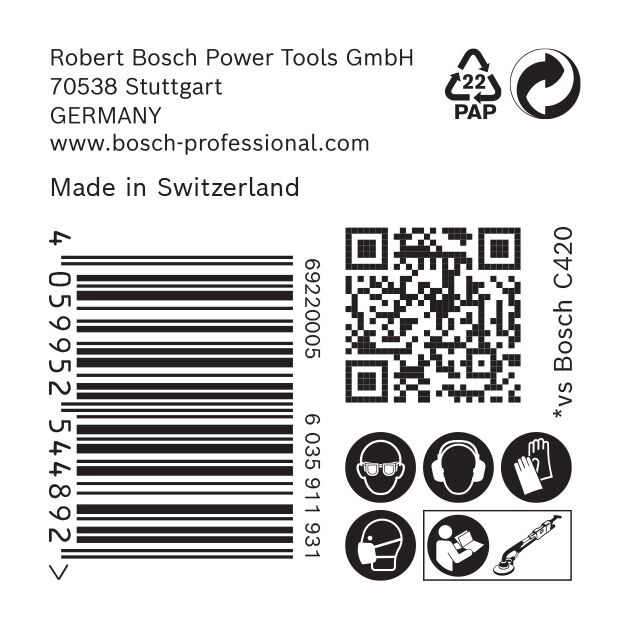 Шліфувальний папір BOSCH C470, 225 мм, G 150, 25 шт., 19 отворів, фото , изображение 4 | SNABZHENIE.com.ua