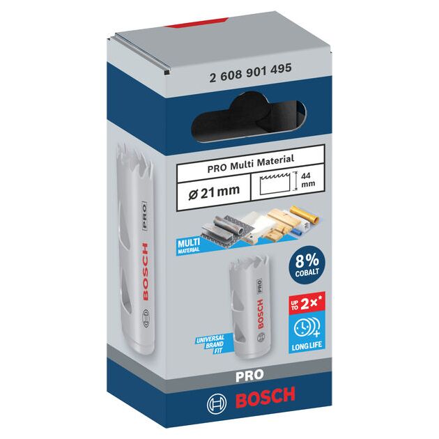 Коронка PRO Multi Material 21 мм с резьбой BOSCH, фото , изображение 2 | SNABZHENIE.com.ua