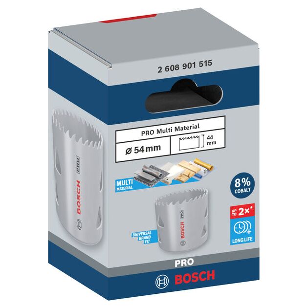 Коронка PRO Multi Material 54 мм с резьбой BOSCH, фото , изображение 2 | SNABZHENIE.com.ua