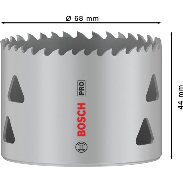 Коронка PRO Multi Material 68 мм с резьбой BOSCH, фото , изображение 3 | SNABZHENIE.com.ua