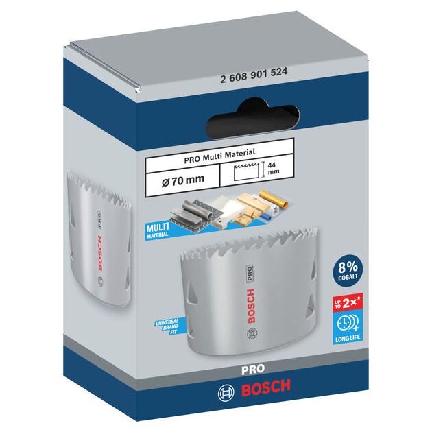 Коронка PRO Multi Material 70 мм с резьбой BOSCH, фото , изображение 2 | SNABZHENIE.com.ua