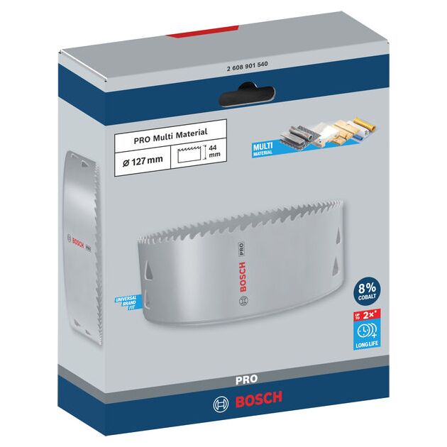 Коронка BOSCH PRO Multi Material, 127 мм, с резьбой, фото , изображение 2 | SNABZHENIE.com.ua