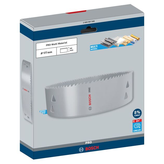 Коронка PRO Multi Material, 177 мм, с резьбой BOSCH, фото , изображение 2 | SNABZHENIE.com.ua