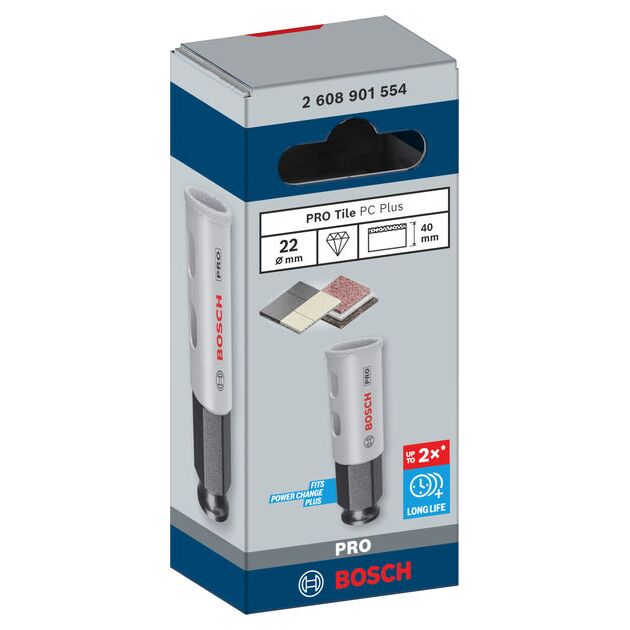 Коронка PRO Tile PC Plus, 22 мм, HS BOSCH, фото , зображення 2 | SNABZHENIE.com.ua