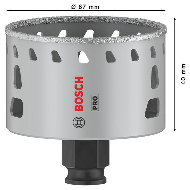 Коронка PRO Tile PC Plus, 67 мм, HS BOSCH, фото , зображення 3 | SNABZHENIE.com.ua