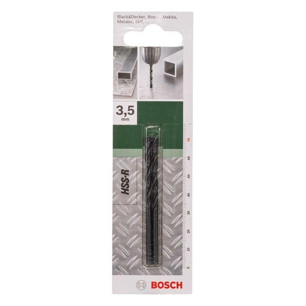 Свердло по металлу HSS-R, DIN 338, диам. 3.5 мм, длина 70 мм, BOSCH, фото , изображение 2 | SNABZHENIE.com.ua