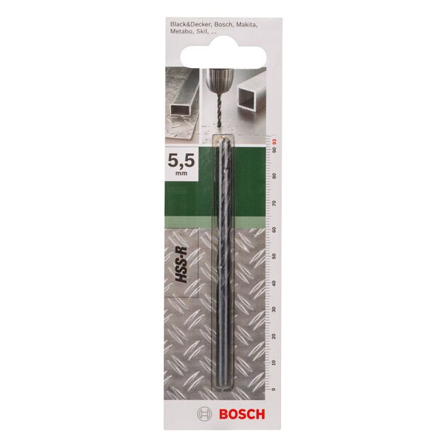Свердло по металлу HSS-R, DIN 338, диам. 5,5 мм, рабочая длина 93 мм BOSCH, фото , изображение 2 | SNABZHENIE.com.ua