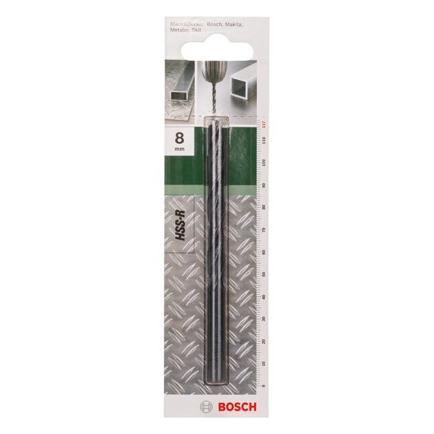 Сверло по металлу HSS-R, DIN 338, диам. 8,0 мм, рабочая длина 117 мм BOSCH, фото , изображение 2 | SNABZHENIE.com.ua