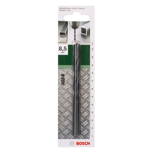Свердло по металлу HSS-R, DIN 338, диам. 8,5 мм, длина 117 мм BOSCH, фото , изображение 2 | SNABZHENIE.com.ua