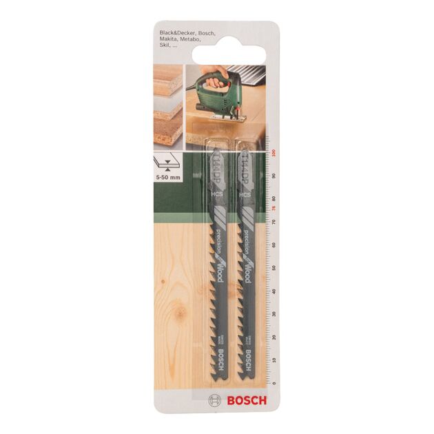 Полотно HCS T 144 DP Precision для лобзиков по дереву BOSCH, фото , изображение 2 | SNABZHENIE.com.ua