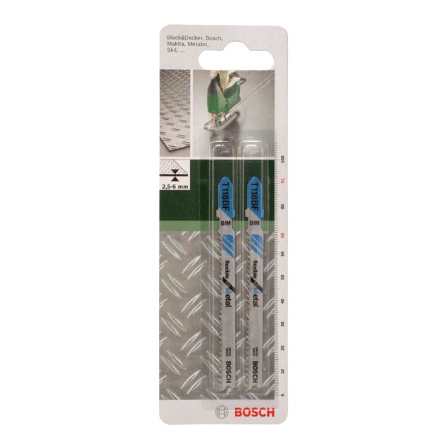 Полотно для лобзиков Bimetall T 118 BF Flexible для металла BOSCH, фото , изображение 2 | SNABZHENIE.com.ua