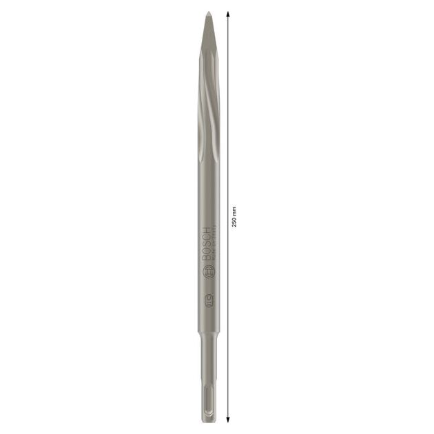 Зубило пикообразное 250 мм SDS-plus, 1 шт, BOSCH (2609390576), фото , изображение 4 | SNABZHENIE.com.ua