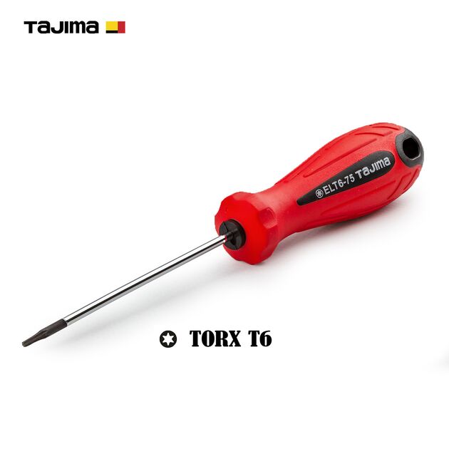 Отвертка TORX T6 TAJIMA ELT6-75 x 2,5 x 158 мм, магнитная (1301-0923), фото  | SNABZHENIE.com.ua
