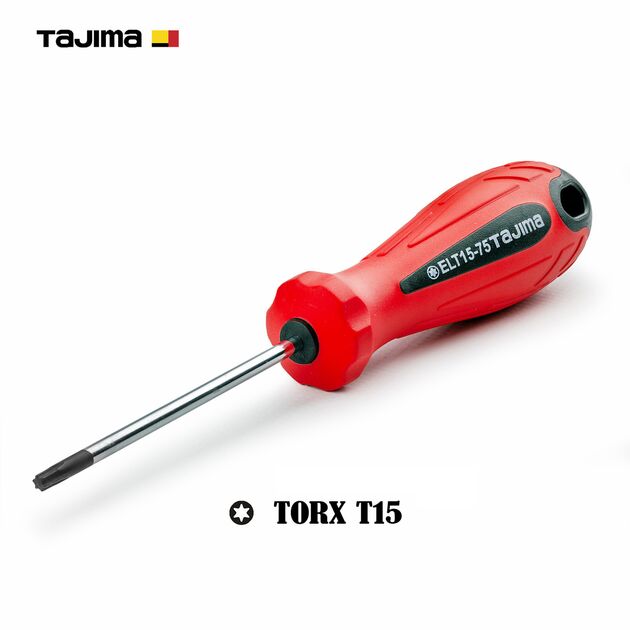 Отвертка TORX T15 TAJIMA ELT15-75 x 3,5 x 175 мм, магнитная (1301-0928), фото  | SNABZHENIE.com.ua