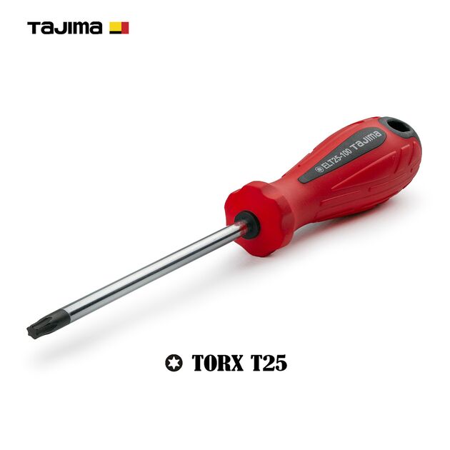 Отвертка TORX T25 TAJIMA ELT25-100 x 5 x 200 мм, магнитная (1301-0930), фото  | SNABZHENIE.com.ua