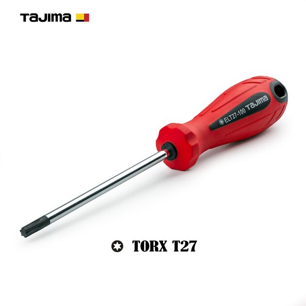 Отвертка TORX T27 TAJIMA ELT27-100 x 5 x 200 мм, магнитная (1301-0931), фото  | SNABZHENIE.com.ua