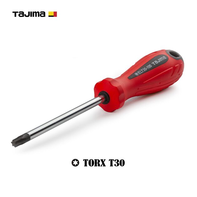 Отвертка TORX T27 TAJIMA ELT27-100 x 5 x 200 мм, магнитная (1301-0931), фото  | SNABZHENIE.com.ua
