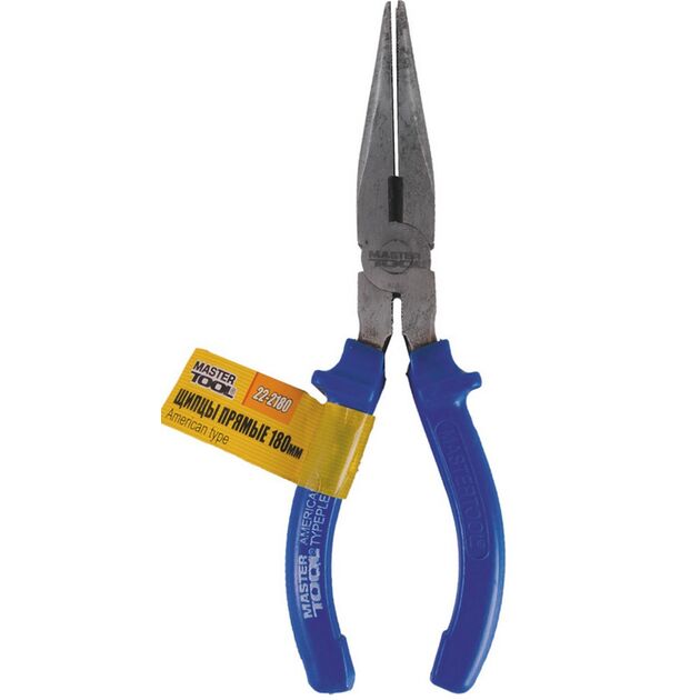 Щипці прямі MASTERTOOL American type 180 мм C45 HRC 44~48 22-2180, фото , зображення 2 | SNABZHENIE.com.ua