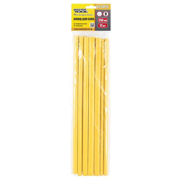 Карандаші для скла MASTERTOOL 250 мм 12 шт 14-0815, фото , зображення 2 | SNABZHENIE.com.ua