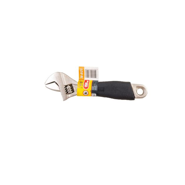 Ключ разводной MASTERTOOL 150 мм 0 - 20 мм C45/Ni рукоятка с TPR накладкой 76-0121, фото , зображення 2 | SNABZHENIE.com.ua