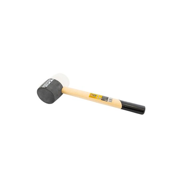 Киянка резиновая MASTERTOOL 65 мм, 450 г, деревянная рукоятка, фото  | SNABZHENIE.com.ua