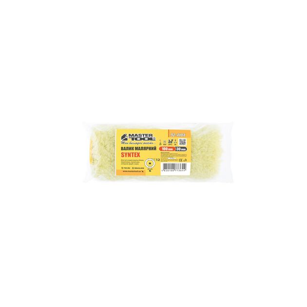 Валик малярный MASTERTOOL Sintex 30/100/12 мм Ø 6 мм 92-4104, фото , изображение 3 | SNABZHENIE.com.ua