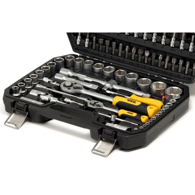Набор ключей и насадок MASTERTOOL CrV 1/4 и 1/2, 94 шт, 78-5094, фото , изображение 3 | SNABZHENIE.com.ua
