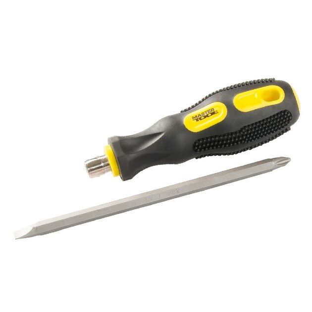 Отвертка MASTERTOOL 2-в-1 РН2-SL6 150 мм 40-0141, фото  | SNABZHENIE.com.ua