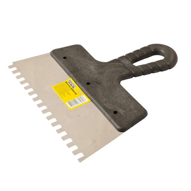 Зубчатый шпатель MASTERTOOL 200x6x6 мм 19-6620, фото  | SNABZHENIE.com.ua