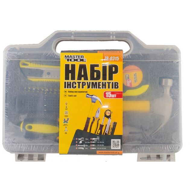 Набір інструмента MASTERTOOL 15 елементів 78-0315, фото , зображення 2 | SNABZHENIE.com.ua
