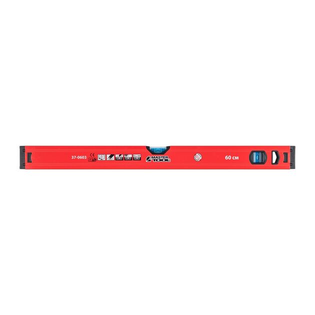 Уровень MASTERTOOL 60 см, 2 капсулы, 0.5 мм/м, фрезерованный 37-0603, фото , изображение 2 | SNABZHENIE.com.ua
