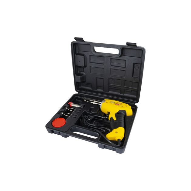 Импульсный паяльник MASTERTOOL 100 Вт с насадками в кейсе 44-0000, фото , изображение 2 | SNABZHENIE.com.ua