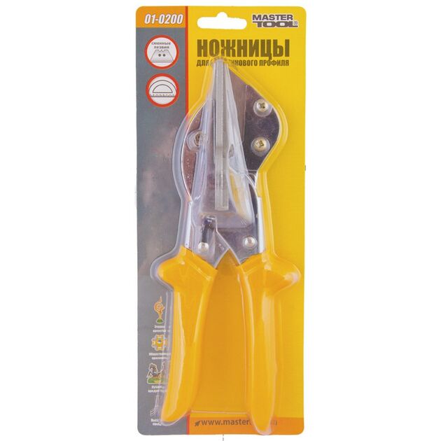 Ножницы MASTERTOOL для резки пластиковых профилей с транспортиром 01-0200, фото , изображение 2 | SNABZHENIE.com.ua