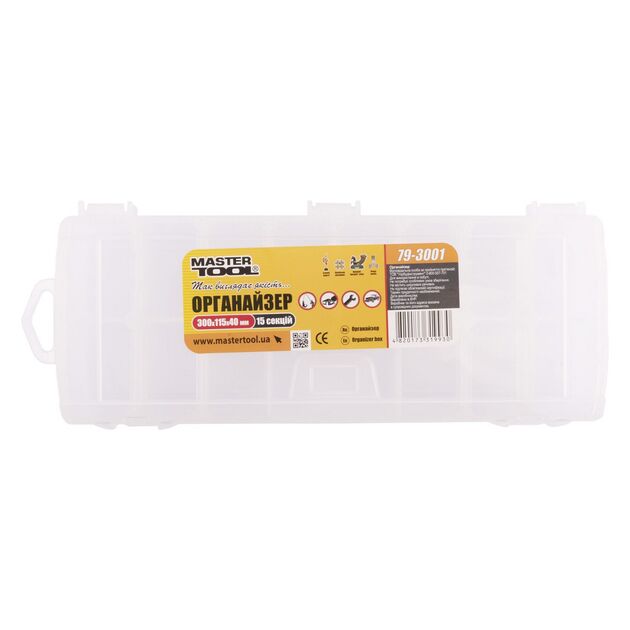 Органайзер MASTERTOOL 15 секцій 12 (300х115х40 мм) 79-3001, фото  | SNABZHENIE.com.ua
