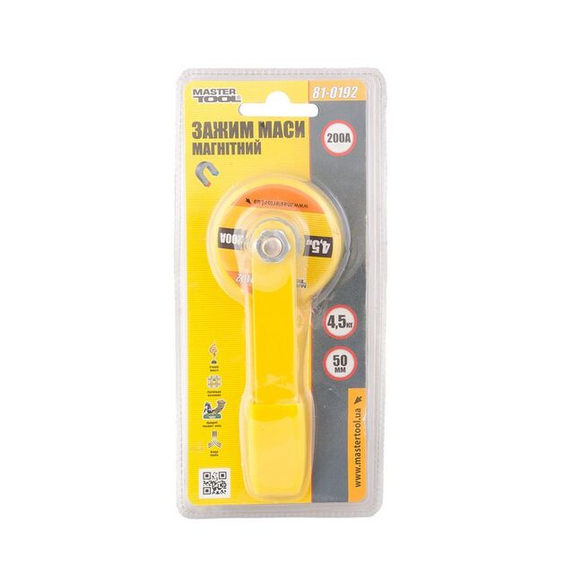 Зажим маси магнітний MASTERTOOL 4.5 кг діаметр 50 мм 200 А 81-0192, фото , зображення 3 | SNABZHENIE.com.ua