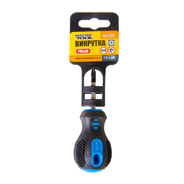 Отвёртка крестовая MASTERTOOL РН1х38 мм 48-5138, фото , изображение 2 | SNABZHENIE.com.ua
