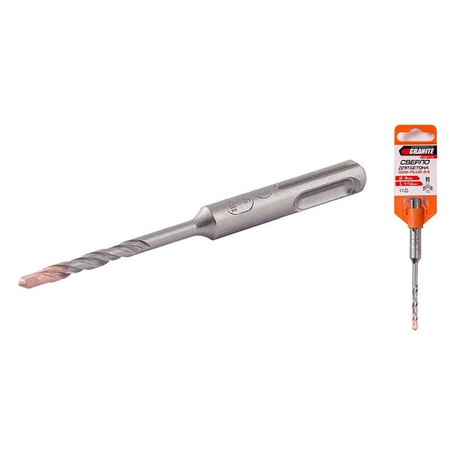 Сверло для бетона GRANITE SDS-PLUS S4 5х110 мм 0-05-110, фото  | SNABZHENIE.com.ua