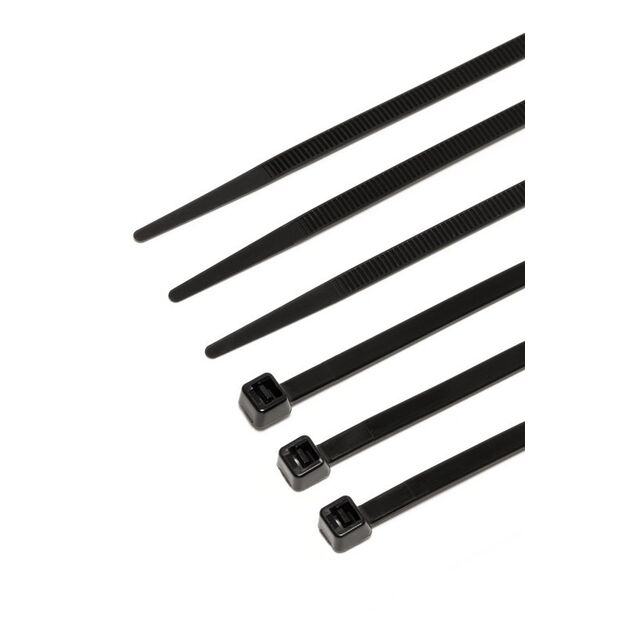 Пластиковый хомут MASTERTOOL 2.5х120 мм черный, 100 шт., фото  | SNABZHENIE.com.ua