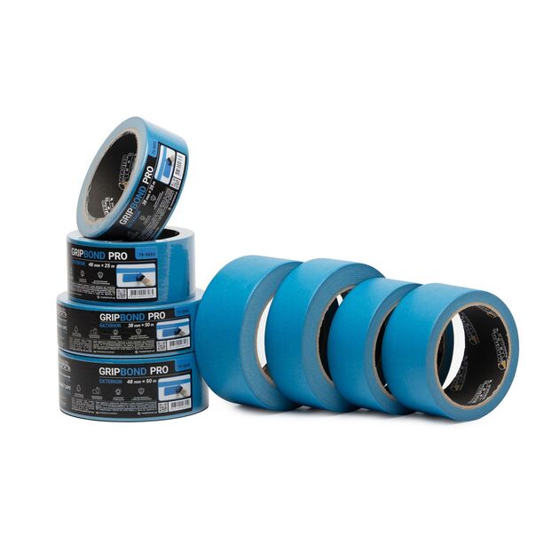 Лента малярная фасадная MASTERTOOL 48мм 50м синяя 79-9896, фото , изображение 3 | SNABZHENIE.com.ua