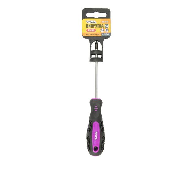 Отвёртка крестовая MASTERTOOL PZ1x100 мм 48-5710, фото , изображение 2 | SNABZHENIE.com.ua
