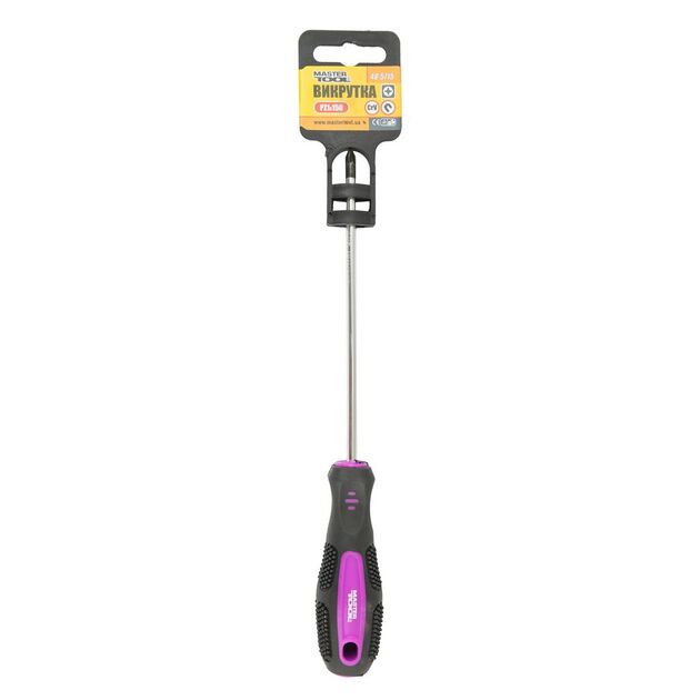 Отвёртка крестовая MASTERTOOL РZ1 150 мм 48-5715, фото , изображение 2 | SNABZHENIE.com.ua