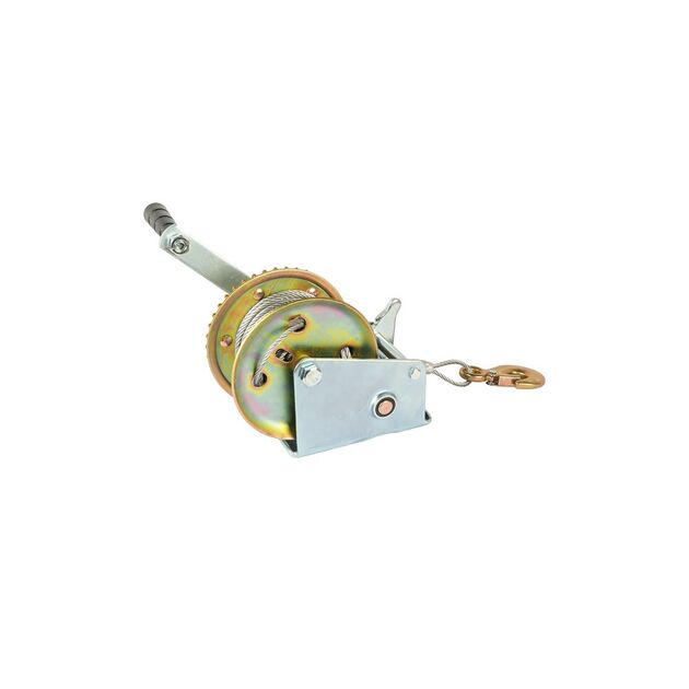 Лебедка барабанная MASTERTOOL 454 кг, трос 10 м, артикул 86-8145, фото , изображение 2 | SNABZHENIE.com.ua