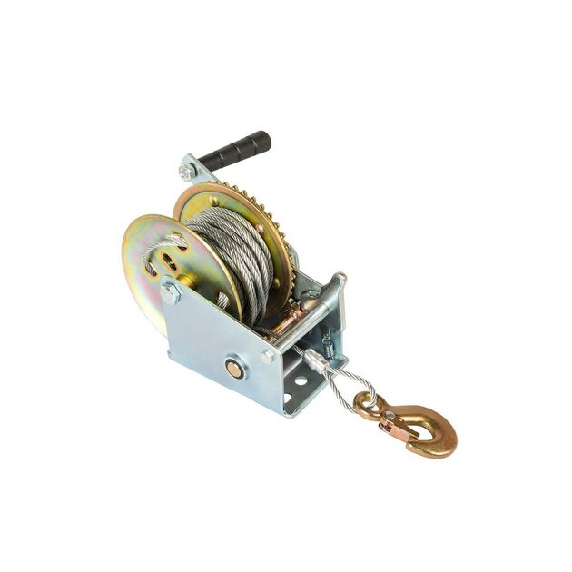 Лебедка барабанная MASTERTOOL 454 кг, трос 10 м, артикул 86-8145, фото , изображение 3 | SNABZHENIE.com.ua