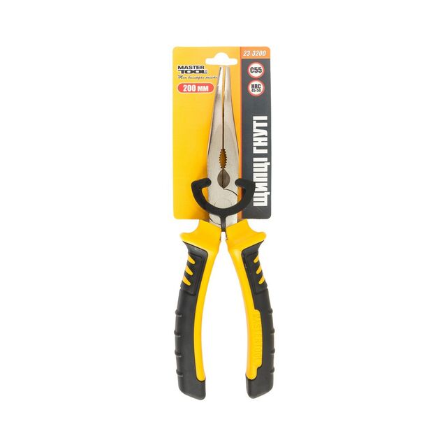 Щипці гнуті MASTERTOOL 200 мм С55 HRC 45~50 23-3200, фото , зображення 2 | SNABZHENIE.com.ua