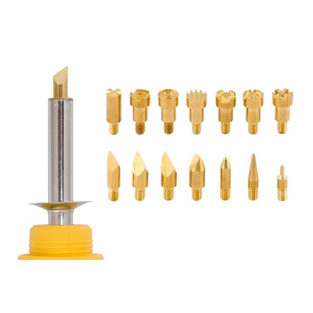 Набор для выжигания MASTERTOOL 30 Вт, 14 насадок, 44-0021, фото , изображение 2 | SNABZHENIE.com.ua