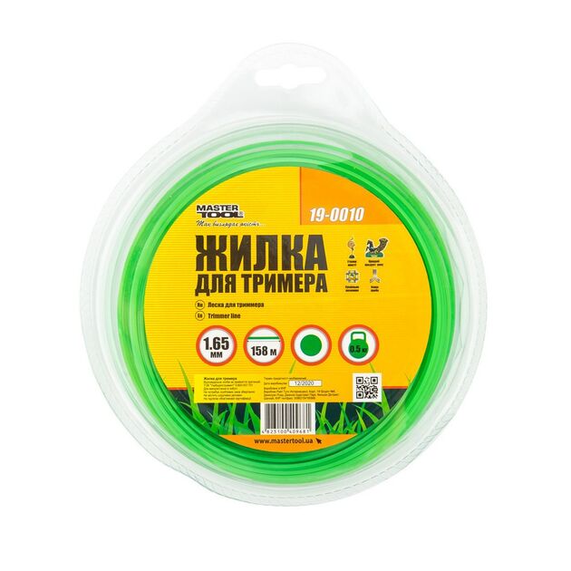 Леска для триммера MASTERTOOL 1.65 мм 158 м (блистер) 19-0010, фото , изображение 2 | SNABZHENIE.com.ua