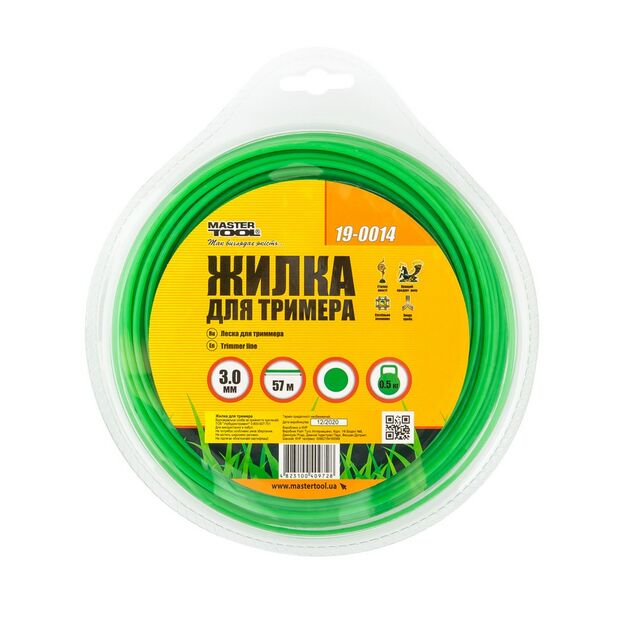 Леска для триммера MASTERTOOL КРУГ 3.00 мм 57 м (блистер) 19-0014, фото , зображення 2 | SNABZHENIE.com.ua