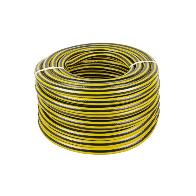 Шланг для полива MASTERTOOL PCHELKA 3/4" 50 м чорний-жовтий 92-1069, фото  | SNABZHENIE.com.ua